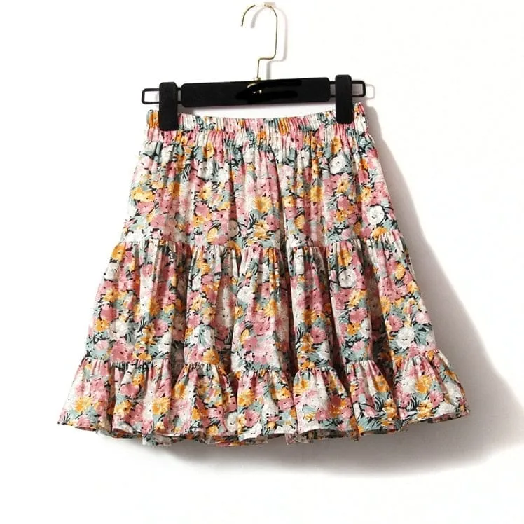 Summer Women's Skirts With Floral Prints