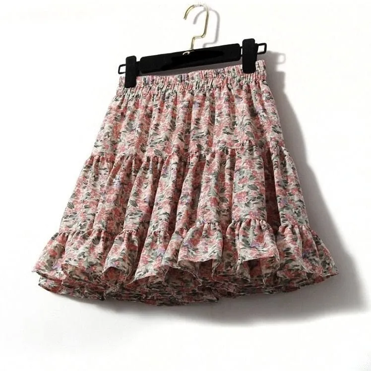 Summer Women's Skirts With Floral Prints