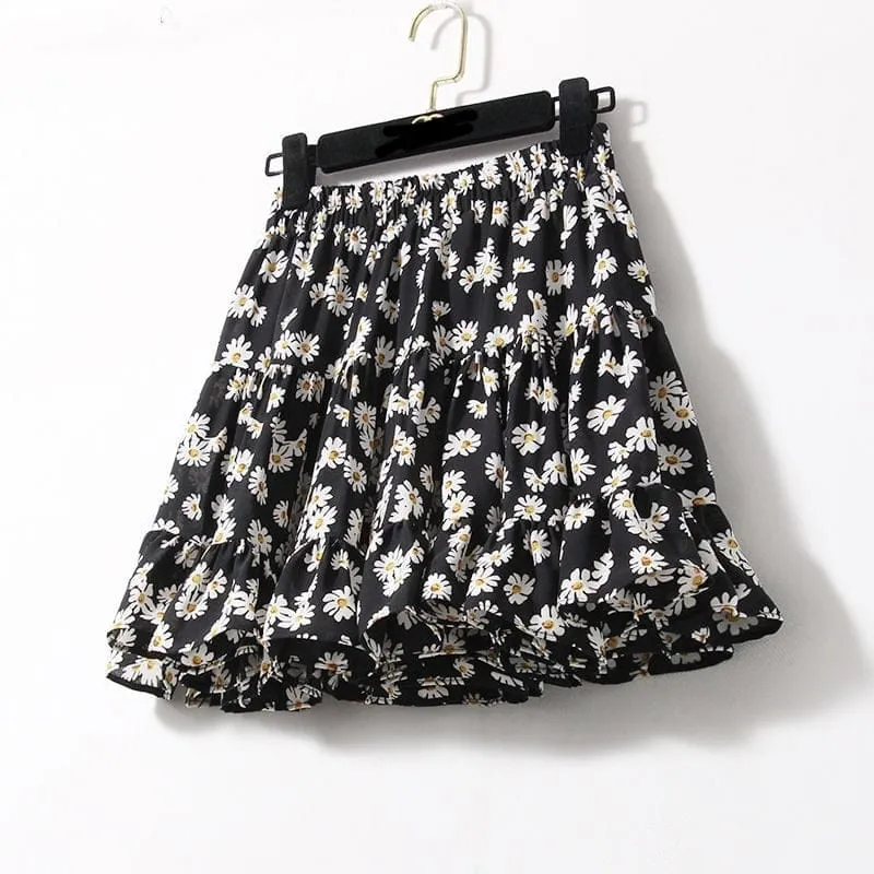 Summer Women's Skirts With Floral Prints