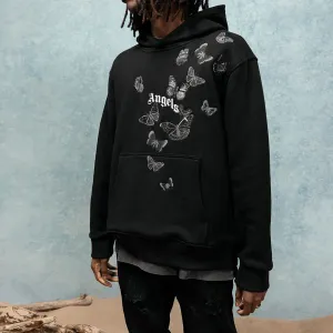Trendy Vintage Print Butterfly Long Sleeve Hoodie