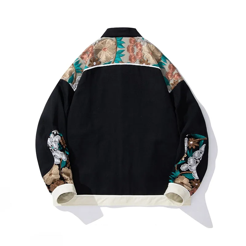 Unisex Versatile Casual Embroidery Denim Coats