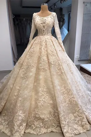 Vintage wedding dress with lace | Wedding dress with sleeves