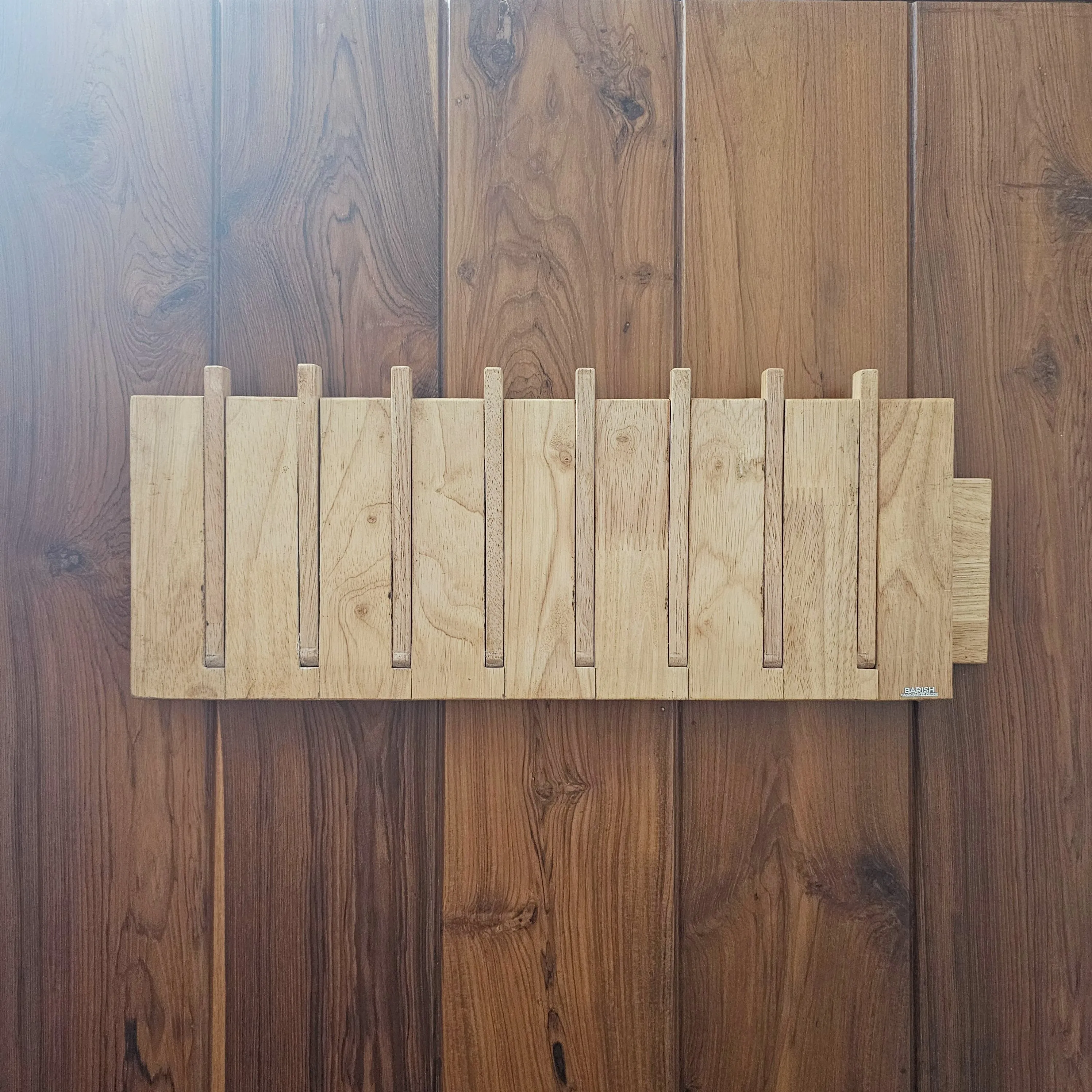 Wall Mounted Coat Rack - Wooden Rack  for Bedroom & Living Room- Large and Versatile