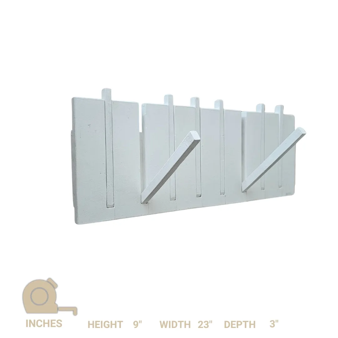 Wall Mounted Coat Rack - Wooden Rack  for Bedroom & Living Room- Large and Versatile