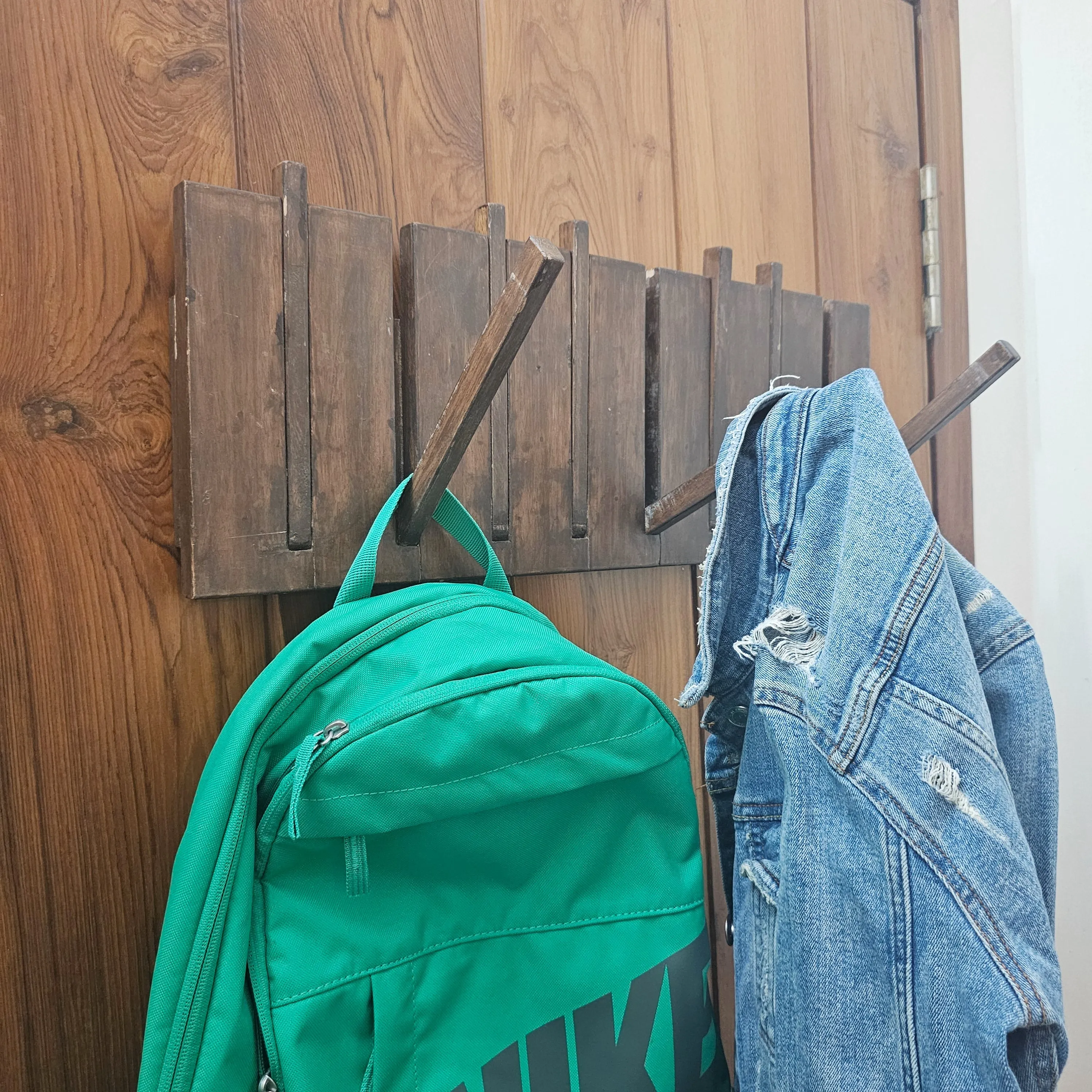 Wall Mounted Coat Rack - Wooden Rack  for Bedroom & Living Room- Large and Versatile