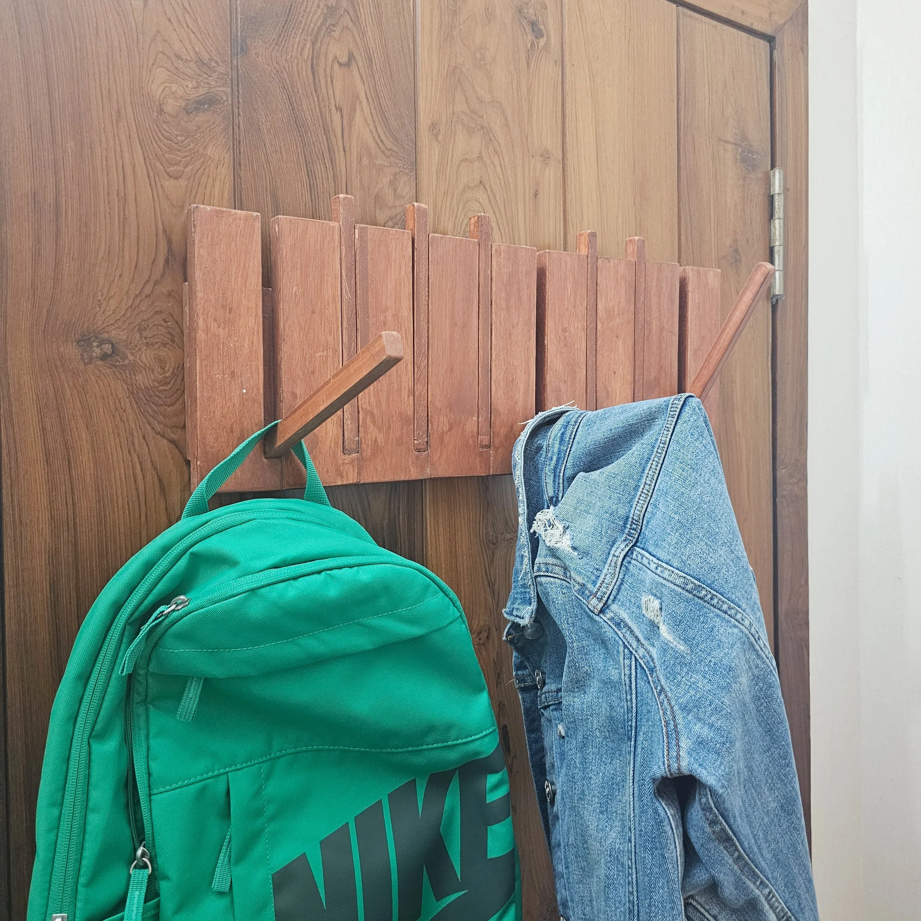 Wall Mounted Coat Rack - Wooden Rack  for Bedroom & Living Room- Large and Versatile