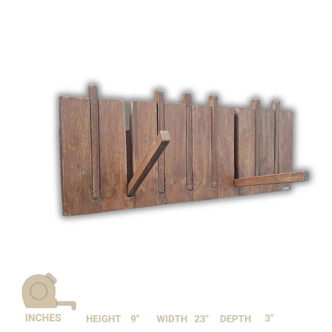 Wall Mounted Coat Rack - Wooden Rack  for Bedroom & Living Room- Large and Versatile