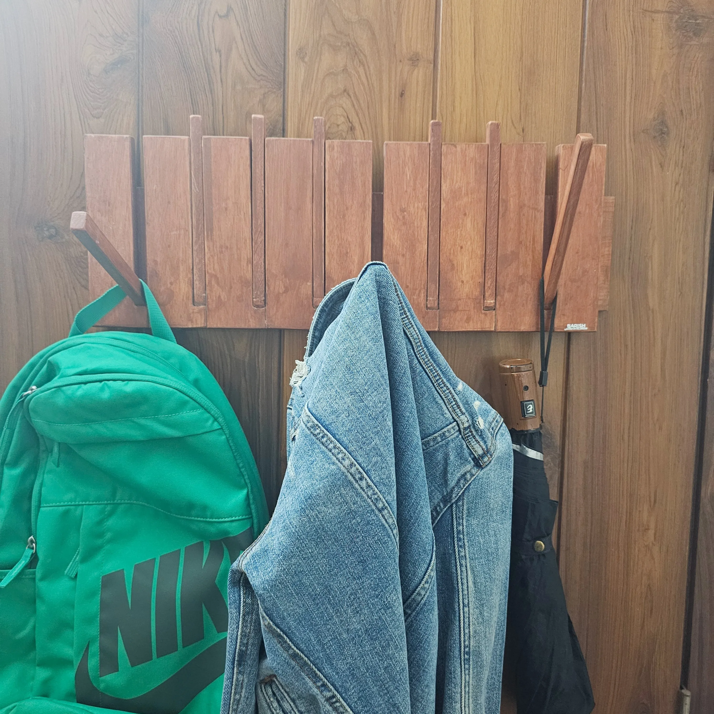 Wall Mounted Coat Rack - Wooden Rack  for Bedroom & Living Room- Large and Versatile