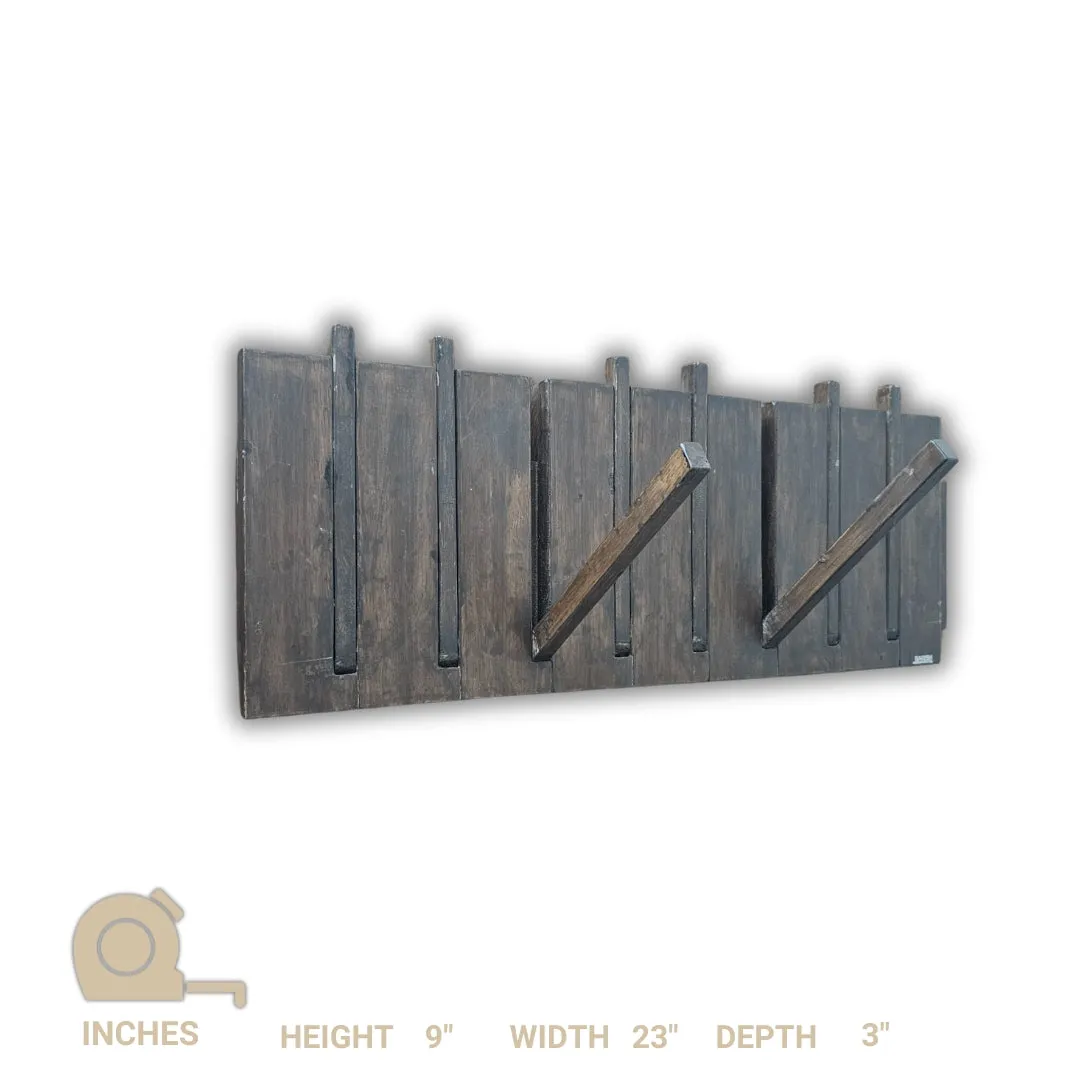 Wall Mounted Coat Rack - Wooden Rack  for Bedroom & Living Room- Large and Versatile