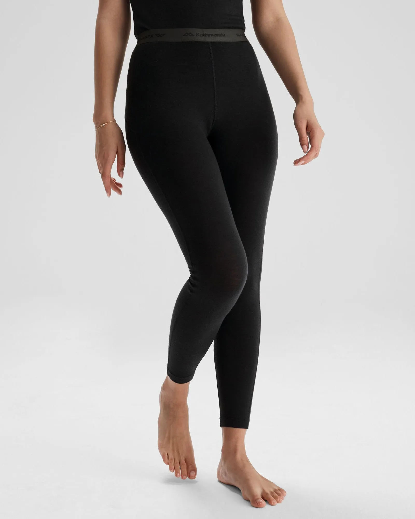 Women's K-Merino 125 Baselayer Leggings - Black Stingray