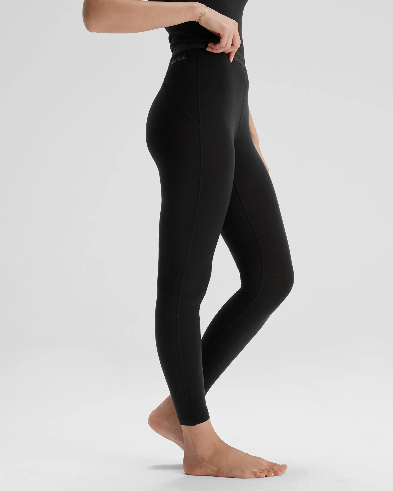 Women's K-Merino 125 Baselayer Leggings - Black Stingray